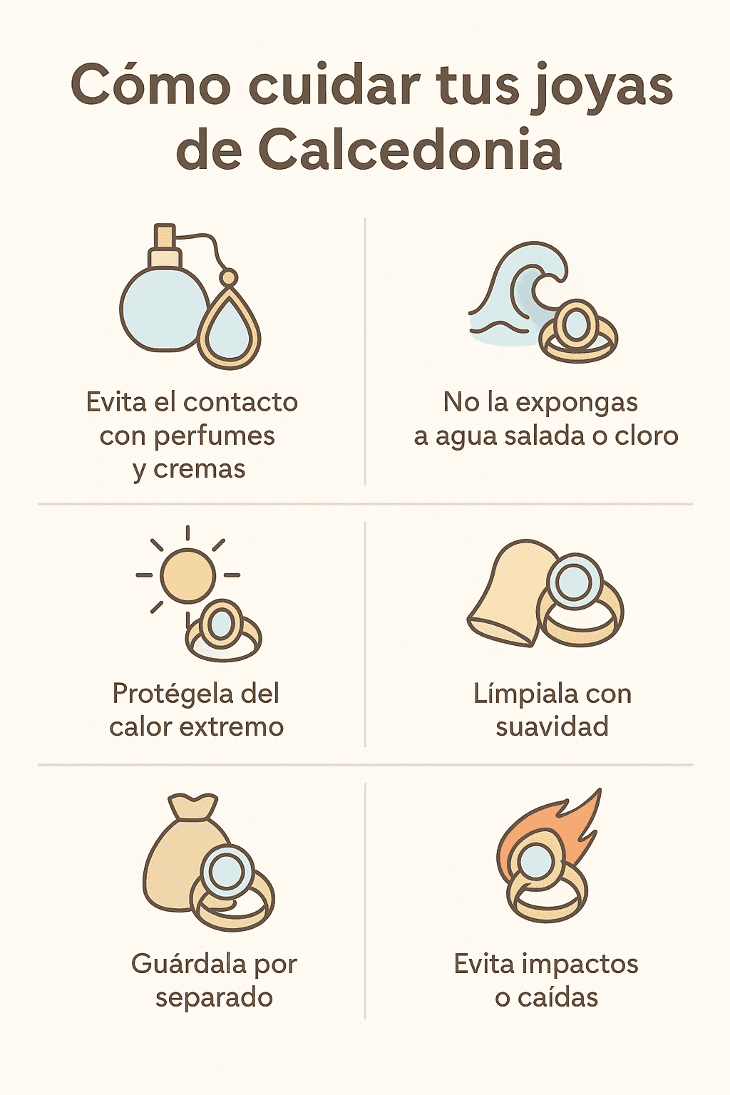 Cómo cuidar tus joyas de minerales naturales.